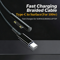 Câble de charge rapide Type-C vers Microsoft Surface 5 PD |   Câble de chargeur USB-C vers connecteur Surface