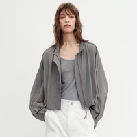 Nouvelle Veste Décontractée Femme Printemps/Été 2026, Coupe Ample, Col Montant, Protection Solaire, Style Vintage, Tendance, Cardigan Court