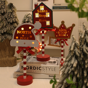 Letrero de calle de Navidad <span class=keywords><strong>LED</strong></span> para todas las estaciones, decoración de ambiente festivo, hogar, sala de estar, escritorio de oficina, ¡para fiestas, celebraciones! - Product Image 3
