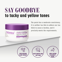 Masque capillaire crème violet pour cheveux blonds/décolorés/cendrés - Élimine les tons jaunes, réduit l'effet cuivré, réparation 2-en-1