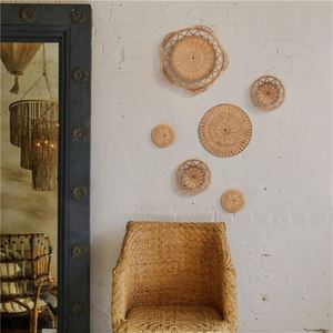 Maison de campagne décor choses étranges maison lune chambre articles <span class=keywords><strong>macramé</strong></span> mur miroir <span class=keywords><strong>suspendu</strong></span> <span class=keywords><strong>Pot</strong></span> Net Macane gland - Product Image 6