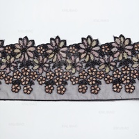 Bordure en dentelle festonnée de qualité supérieure pour voile de mariée, vente en gros, applicable à la garniture des poignets des vêtements Abaya