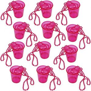 Vasos de chupito creativos con cadena de cuentas en un collar de cuentas, accesorios de juego con logotipo personalizado, suministros para fiestas de Halloween y cumpleaños - Product Image 3