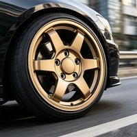 Rines de Aleación Forjada Nuevos Estilo Bronce de 17 Pulgadas con Diseño Cóncavo de Alto Rendimiento para Autos de Pasajeros