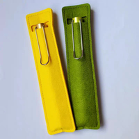 Sac de rangement pliable en feutre polyester imperméable, couleurs assorties, pour stylo, vente directe usine