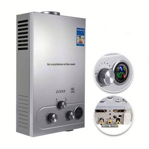 36KW 4.8GPM Acero inoxidable Propano 18L Calentador de agua caliente sin tanque Gas licuado instantáneo para uso doméstico Tipo de chimenea Eléctrico - Product Image 2