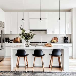 Muebles de Cocina Modernos de Estilo Nuevo, Gabinetes de Cocina Modulares Personalizados con Fregadero, Muebles de Cocina de Lujo para el Hogar Inteligente - Product Image 6