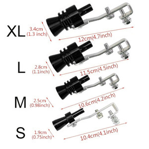 <span class=keywords><strong>S</strong></span> M <span class=keywords><strong>L</strong></span> XL 4 tamaños silbato Turbo silenciador tubo de escape de aluminio accesorio Turbina de Gas de escape silbato trasero Universal - Product Image 2