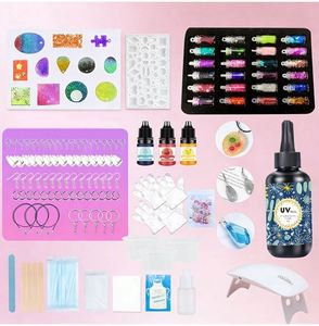 Creative UV <b>Resin</b> <b>Kit</b> Jewelry Making Handmade Hand-painted MODEL Hard Crystal Clear Epoxy Fast Curing Silicone Molds Pendants - Product Image 1