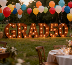 Letrero Luminoso LED 3D con Letras Grandes DARD, Letrero de Marquesina con Enchufe para Graduación, Asociación de Graduados y Publicidad - Product Image 2