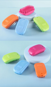 Ensemble de brosses à shampoing pour animaux de compagnie, en silicone, doux et sûr, tête réglable, nettoyage en profondeur, massage apaisant, outil pour chiens et chats - Product Image 5