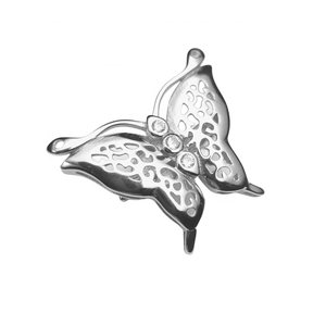Vente en gros de breloques personnalisées en forme de cœur papillon en argent 925 avec fermoir en or 14 carats pour la fabrication de bijoux, breloques en perles avec fermoir pour collier - Product Image 4