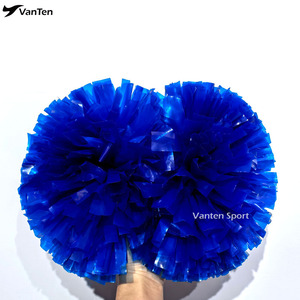 <span class=keywords><strong>Pompones</strong></span> de Animadoras Azul Marino de 4 Pulgadas con Mango de Bastón, Plástico, para Competencia Allstar, Material PET, <span class=keywords><strong>Precio</strong></span> de Fábrica - Product Image 2