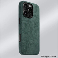 Coque de téléphone Iphone 15 Premium en Alcantara italien, entièrement enveloppante, découpe laser de précision, fonction magnétique, service OEM/ODM