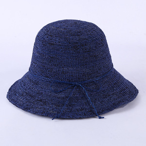 2023 gros luxe à la mode concepteur à bord court Cloche paille seau raphia chapeau pour femmes dames plage pare-soleil <span class=keywords><strong>bali</strong></span> Boho - Product Image 6