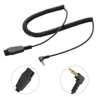 Kabel Tembaga Berpelindung QD Quick-Release dengan Jaket PVC/TPE dan Steker DC 35mm Kompatibel dengan Headset Jabra QD