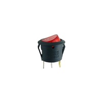 Interruptor Basculante Circular Completo FUGANG KCD1, Orificio de Montaje de 20mm, 250V 10A, PA66, Tres Posiciones, 30000 Ciclos, Dos y Tres Pines
