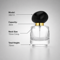 Flacon de parfum en verre cosmétique de haute qualité 30 ml, design portable