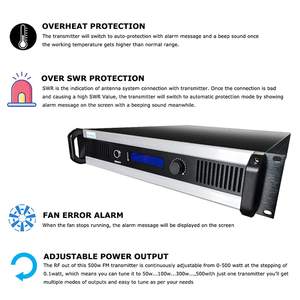 1000 Вт FM-передатчик для церкви, радиостанции, Fcc,CE сертифицированный - Product Image 4