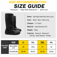 Couvre-chaussures de pluie de haute qualité avec boutons-pression double rangée, semelle antidérapante épaissie, réutilisable, portable et imperméable