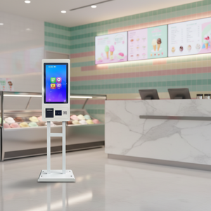 Máquina de Autoservicio con Pantalla Táctil Android de 21.5/27'' para Restaurantes, Kiosco de Pago con Lector de Códigos de Barras e Impresora Integrada para Tarjetas de Regalo - Product Image 2