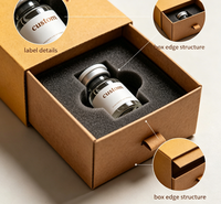 Boîte cadeau magnétique imperméable avec impression personnalisée, flacon en verre de 3 ml, taille et forme personnalisables, OEM/ODM