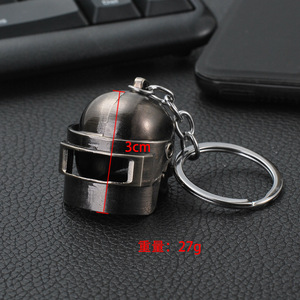 Jedi <span class=keywords><strong>Battle</strong></span> Royale stasera gioco di pollo periferica a tre livelli casco portachiavi borsa ciondolo auto in lega marziale - Product Image 1