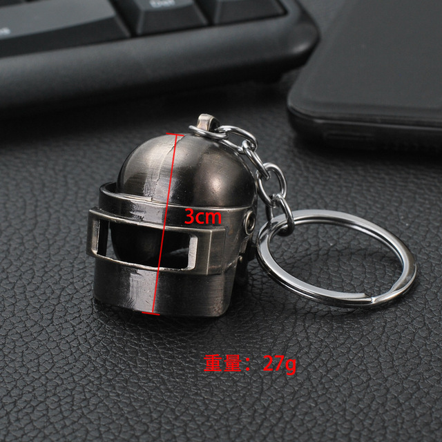 Jedi Battle Royale Tonight Chicken Game Peripheral Three Level Helmet Keychain Bag Car Pendant Alloy Martial