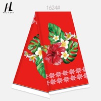 Tissu en polyester doux imprimé numériquement style île, motif hibiscus tropical de Micronésie, idéal pour les chemisiers et les mumus – Vente chaude