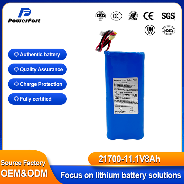 21700 3S2P 11.1V8 Amp-hour Lithium-ion Battery Pack, Suitable for Stage Lighting and Audio Equipment.