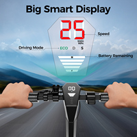Scooter Eléctrico Plegable para Adultos con Control por Aplicación, Marco de Aluminio, Scooter Eléctrico Inteligente con Bluetooth para Viajes Diarios Urbanos