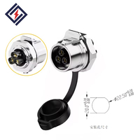 Connecteur d'alimentation circulaire étanche IP68 haute performance LP20, fiche aviation 2/3/4 broches pour alimentation électrique