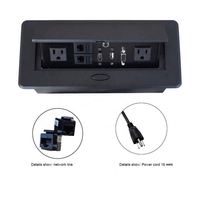 Caja de alimentación emergente de mesa de EE. UU. Caja de conexión de salida Multimedia amortiguada para conferencias/enchufe emergente de escritorio con USB VGA,Audio RJ45
