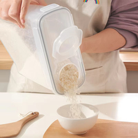 Récipients hermétiques en plastique transparent sans BPA pour le stockage des aliments secs ensemble de distributeur de céréales pour la farine, les collations et les noix