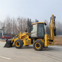 Excavator Loader Mini 360 Derajat Model H 7-12T Buatan China 4x2 4x4 Backhoe Hq10-08