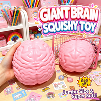 Jouet Squishy Cerveau Géant d'Halloween en TPR, à Rebond Lent, Anti-Stress et Relaxant pour l'Anxiété, 14 ans et plus