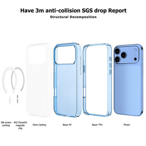 Custodia Magnetica per Telefono in PC Trasparente Anti-Ingiallimento, Resistente ai Graffi, Antiurto Wireless per iPhone 18 Pro 18 Pro Max - Product Image 4