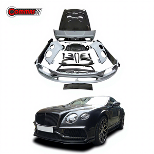 Kit carrosserie style MSY en fibre de carbone pour Bentley Continental GT 2012-2018 : pare-chocs avant, jupes latérales, calandre principale, kit de tuyaux d'échappement - Product Image 1