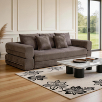 2-in-1 3-Sitzer Modulares Komprimiertes Sofa Luxuriöses Vakuum-Schaumstoffsofa Komprimiert für Wohnzimmer Knochenloses Couch-Sofa