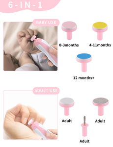 Cortauñas Eléctrico para Bebés, Kit de 6 Piezas, Cortador y Lima para Recién Nacidos y Niños Pequeños, Cuidado de las Uñas de los Dedos, Diseño Automático y Portátil - Product Image 2