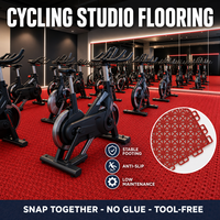Dalles de sol emboîtables durables et faciles à nettoyer en PP, tapis modulaire pour magasins de sport et sols de salles d'exposition