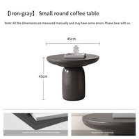 Table basse style crème pour petits espaces - Table d'appoint et table basse combinées, rondes, en bois massif, simples et modernes