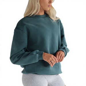 Sudadera de Forro Polar para Mujer, Cuello Redondo, Manga Larga, Suave, Informal, Color Sólido, Diseño Clásico, Logotipo Personalizado OEM - Product Image 6