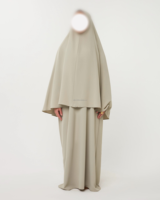 Ensemble Abaya Khimar Modeste Willson 2026 avec Manches en Satin