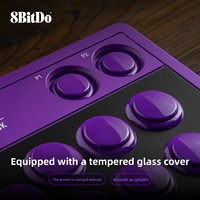 Manette Arcade 8Bitdo V3 pour Switch2/Steam, 3 modes (BT, 2.4G, USB filaire), Manette de Combat, Violet 80FE02