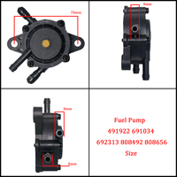 Pompe à carburant universelle pour moteur de moto 491922 691034 692313 808492 808656 pour Mikuni Briggs & Stratton