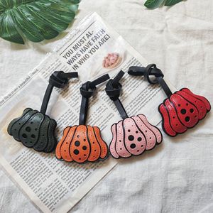 Porte-clés <span class=keywords><strong>en</strong></span> cuir multi-couches à pois avec pendentif citrouille, breloque décorative pour <span class=keywords><strong>sac</strong></span>, cadeau créatif pour Halloween et festivals - Product Image 2