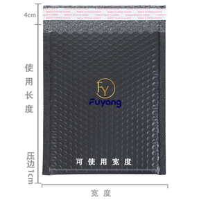 Enveloppe à bulles auto-scellante noire mate pour l'emballage des chaussettes, sacs d'expédition personnalisés pour une utilisation industrielle dans les chaussures et les vêtements - Product Image 4