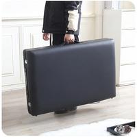 Table de massage pliable portable professionnelle haut de gamme noire en synthétique pour salon de beauté, spa et gymnase - Vente en gros