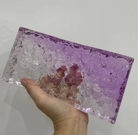 Bloc de verre cristallin brillant, brique de verre transparente, couleurs personnalisées, décoration de cloison, brique de verre solide pour la décoration de fenêtres et d'escaliers